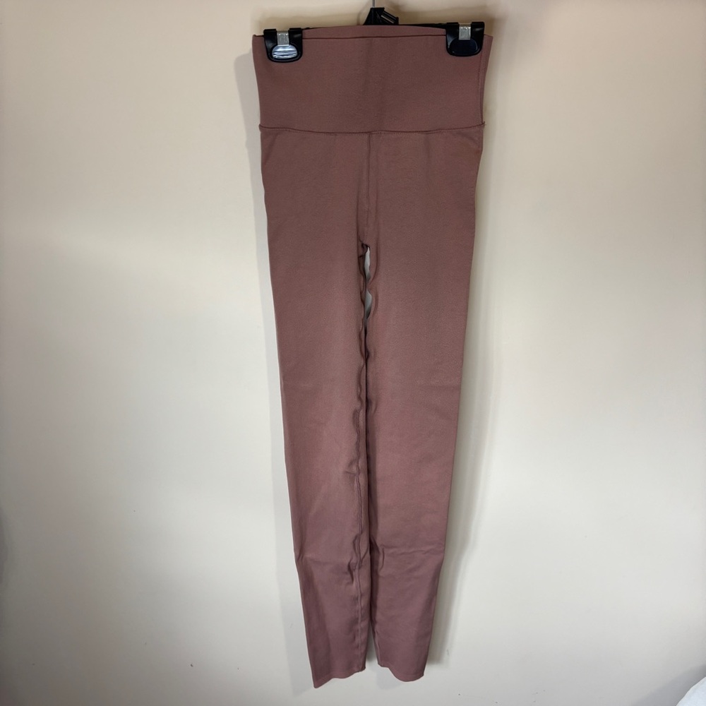 SculptKnit by Fabletics Dark Tan Leggings Neutral Minimalist High Waist Yoga